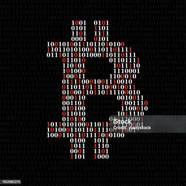 Abstract Sign Bitcoin Of Binary Code Stock Illustration - Download Image Now - Abstract, Banking, Binary Code