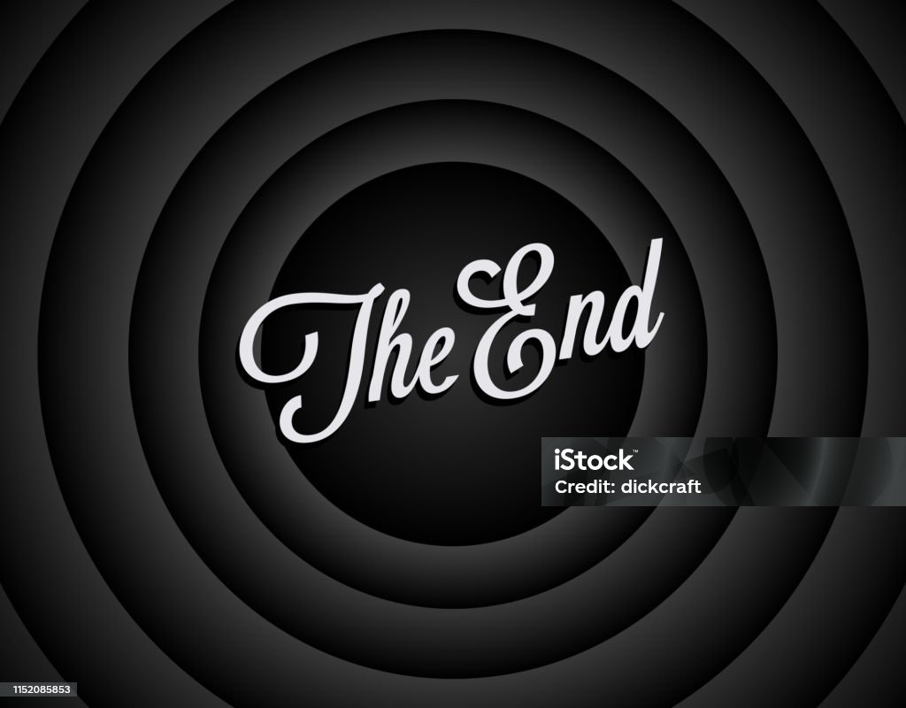 The End Black And White Screen Background Movie Ending Screen ...