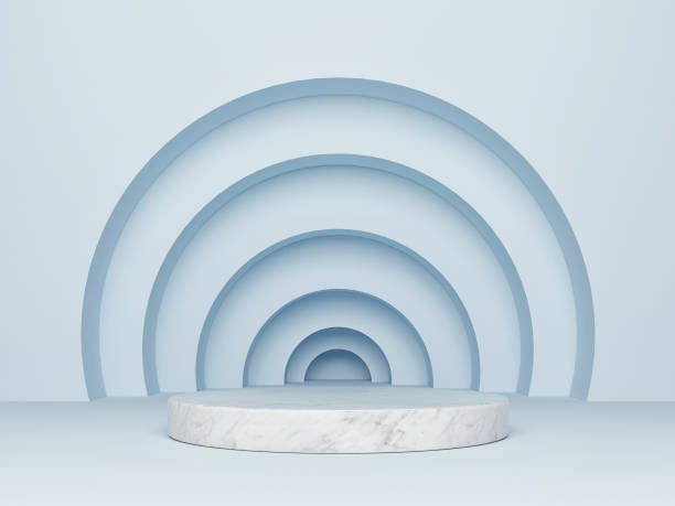mock до абстрактного победителя подиума - marble design indoors corridor стоковые фото и изображения