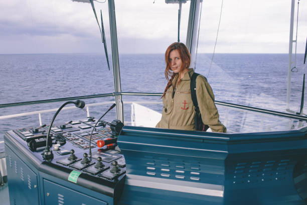 istock Lady skipper, woman water pilot 1152085977