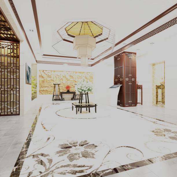 istock 3d render of luxury hotel lobby 1152086792