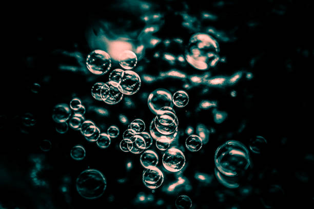 istock Beautiful closeup textures abstract colorful and green pink bubbles pattern wall background and art wallpaper 1152088273
