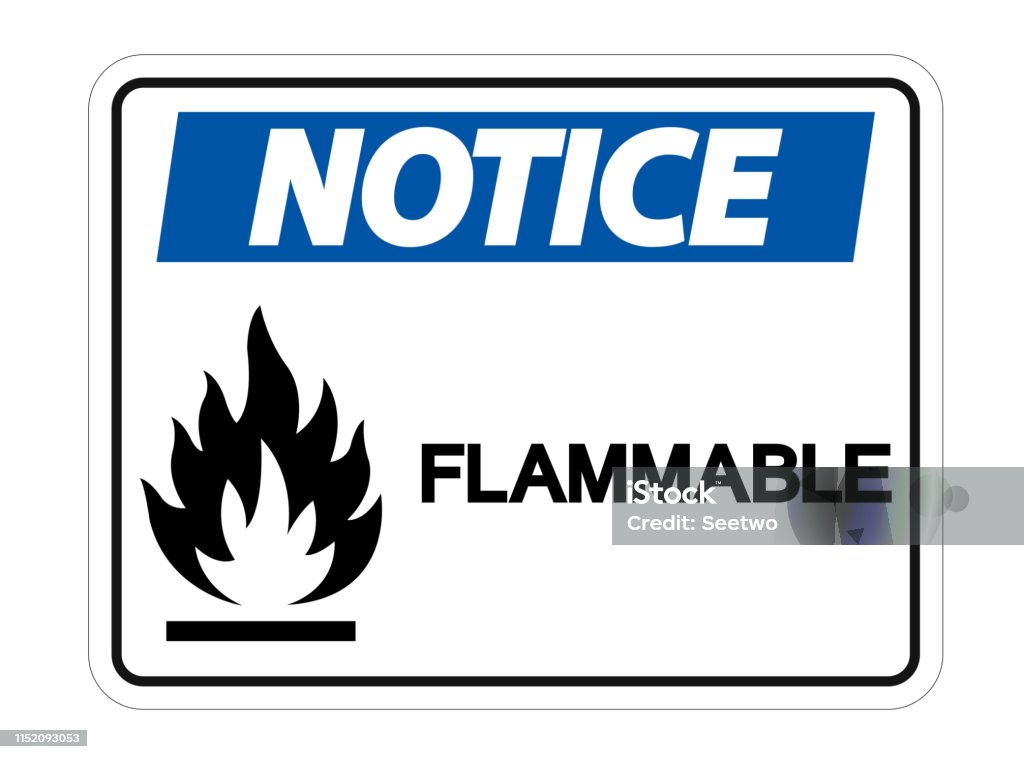 Isolate Flammable Sign Flammable Flammable Symbol Sign Isolate On White Background Vector ...