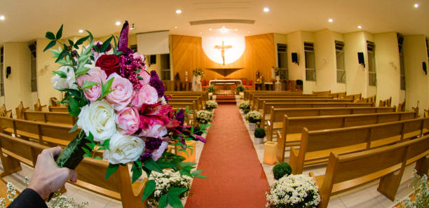 istock Wedding Bouquet in Catholic Religious Ceremony 1152096831