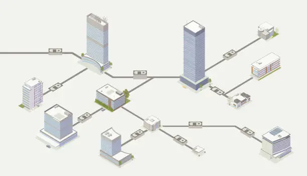 Vector illustration of Payment network illustration