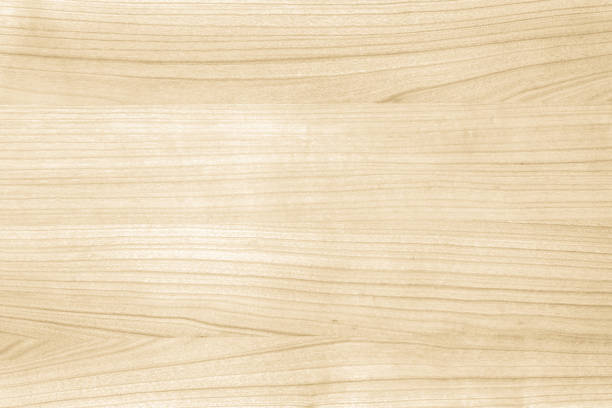 クリームベージュブラウンのベニヤの木の質感の背景 - veneer plank pine floor ストックフォトと画像