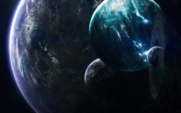 istock Endless universe, science fiction image, dark deep space with giant planets, hot stars, starfields. Incredibly beautyful cosmic landscape . Elements of this image furnished by NASA 1152101159