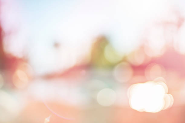 Blue toned blurred chrismas background with street lights