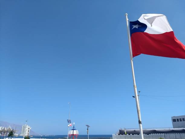 istock Chile flag in Iquique 1152111751