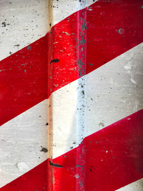 istock Abstract striped grungy concrete texture background, Red and White painted colour 1152112673