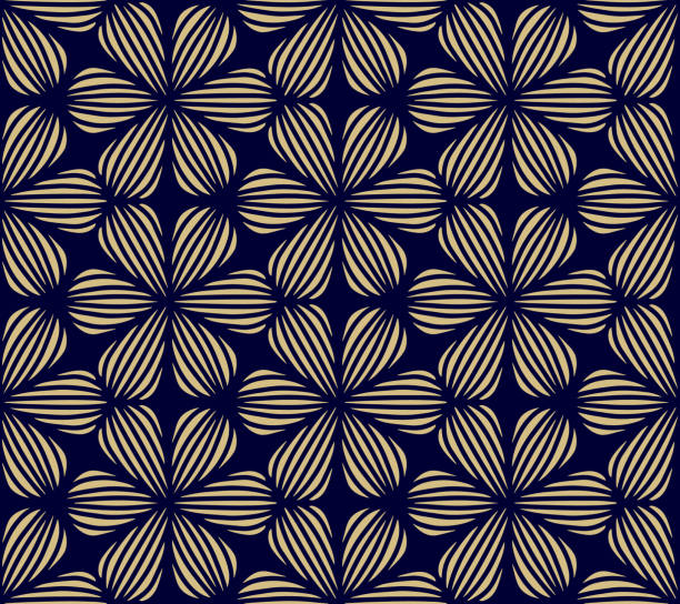 シームレスな幾何学模様-手描き - pattern flower backgrounds repetition点のイラスト素材／クリップアート素材／マンガ素材／アイコン素材