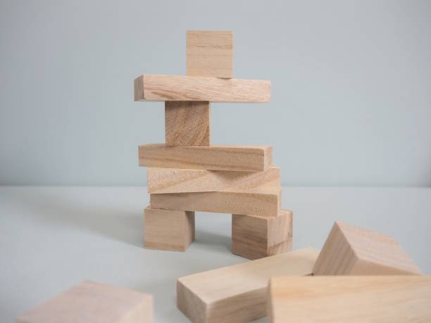 istock Wooden blocks stacked in balance 1152124910