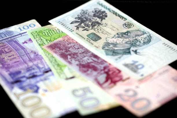 istock Georgian lari banknotes on a dark background close up 1152126034