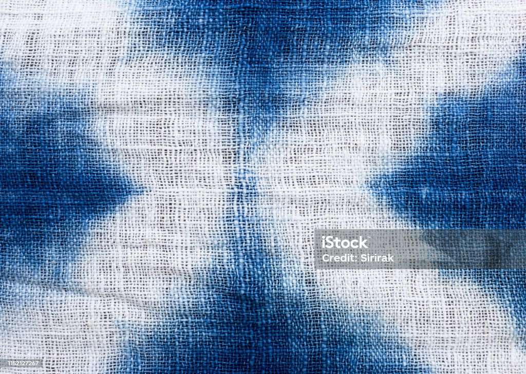 Blue And White Fabric Pattern Design Background Stock Photo - Download
