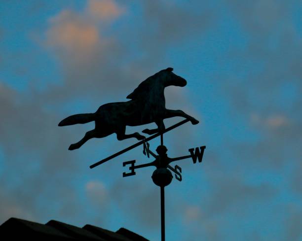 Running horse weather vane on top of Winchester Mystery House, San Jose, CA. California Registered Historical Landmark No. 868, Historic American Buildings Survey HABS CA-2107.