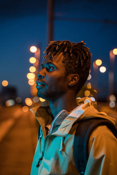 istock Young man in Barcelona downtown at dusk 1152133560
