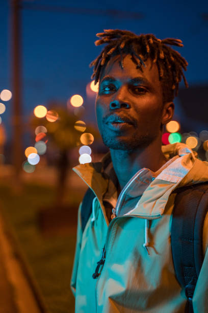 istock Young man in Barcelona downtown at dusk 1152133564