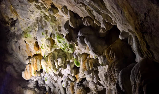 Interior view to Vrelo cave, Matka Canyon, North Macedonia