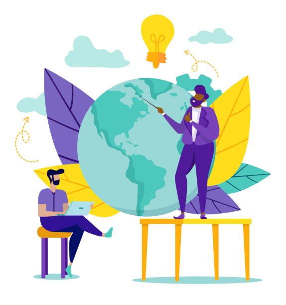 istock Man Presenting New Worldwide Project to Colleague 1152137874