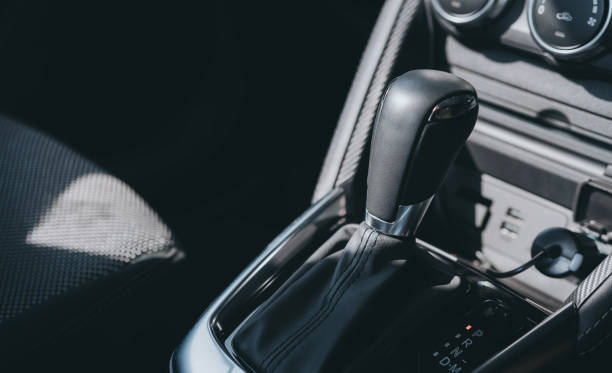 istock Automatic car gear interior modern car for control speed and switch transportation drive power accelerate engine on street road driving. 1152140064