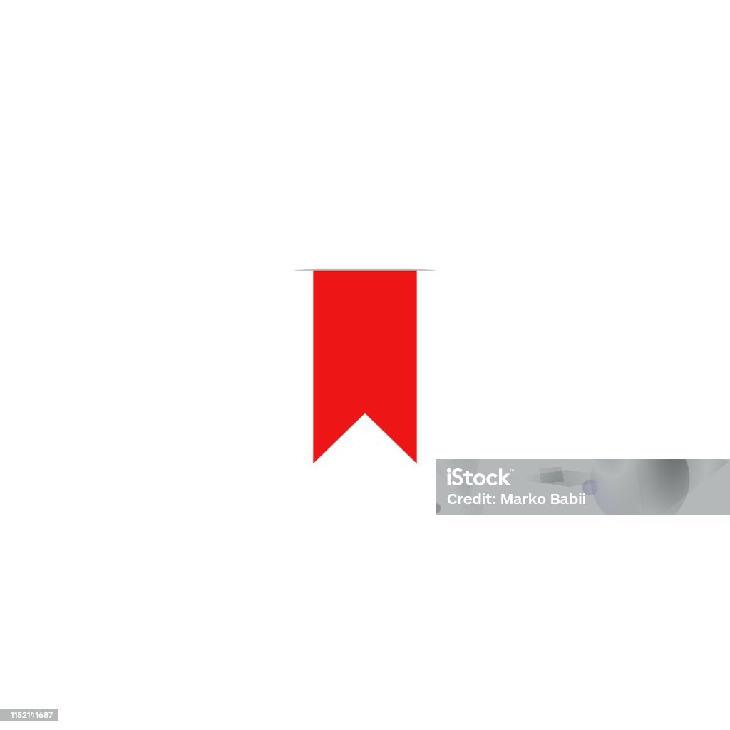 Red Ribbon Simple Vector Red Ribbon Vector Flat Design Stock Illustration - Download Image Now ...