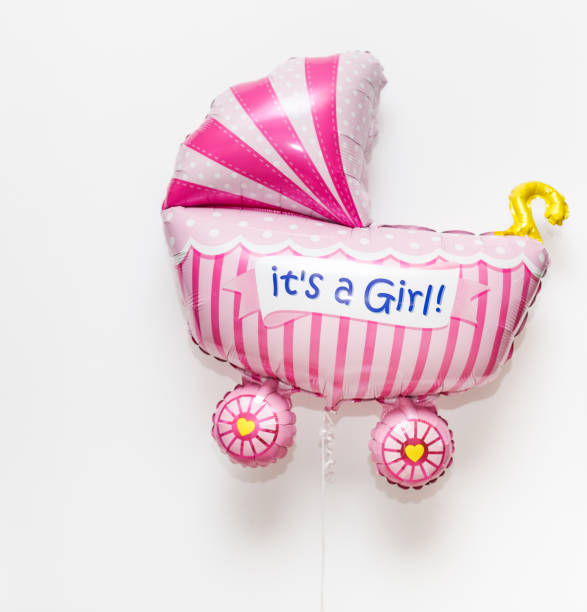 istock Balloons Stroller baby. 