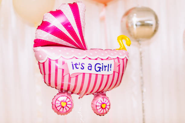 istock Balloons Stroller baby. 