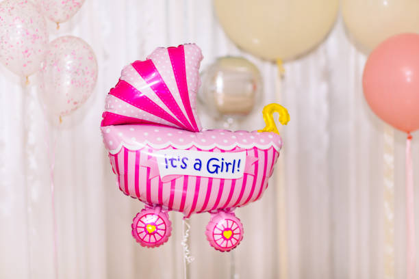 istock Balloons Stroller baby. 