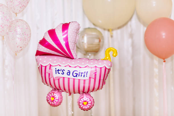 istock Balloons Stroller baby. 