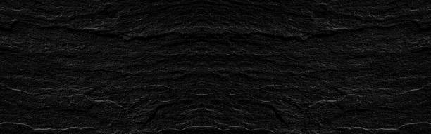istock Panorama of Natural black stone texture and background 1152154162