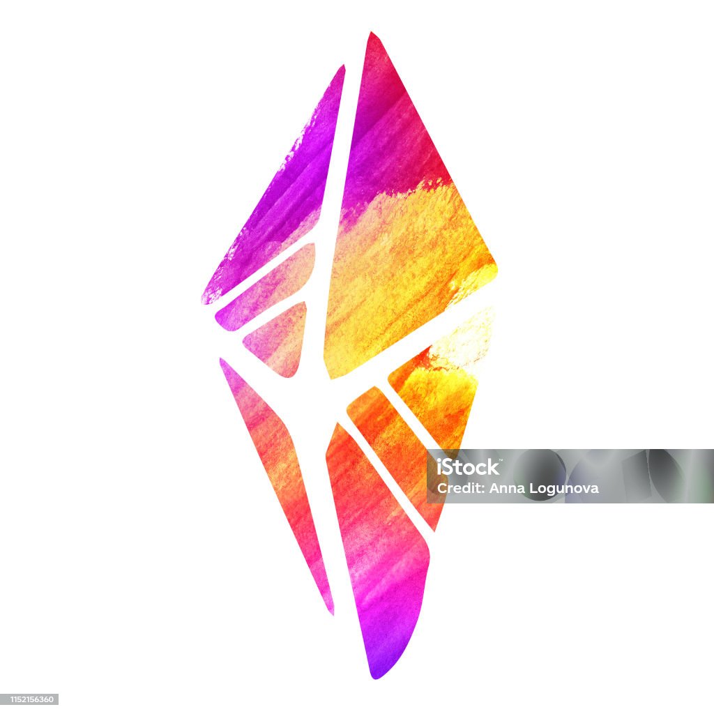 Gradient Crystal Color Crystal Gradient Color Magic Stone Stock Illustration - Download Image ...