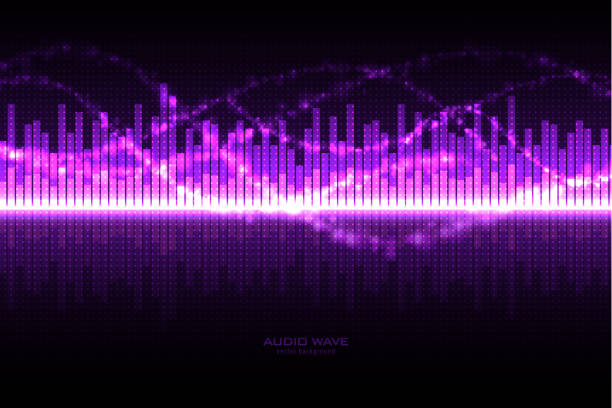 ilustraciones, imágenes clip art, dibujos animados e iconos de stock de audio ondas vector background - music disco sound mixer backgrounds