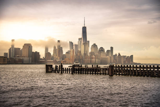 istock Shot of Manhattan and its skyline at sunset 1152163531