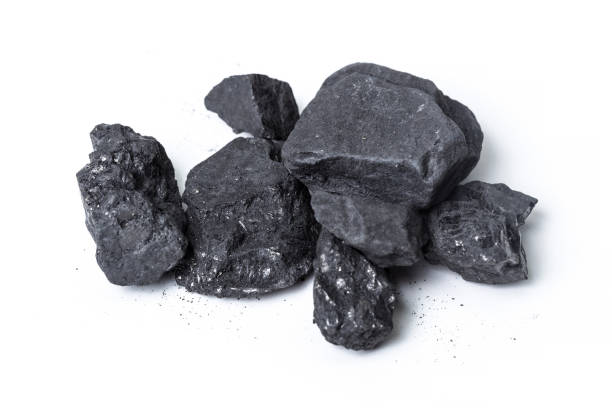 istock Natural wood charcoal Isolated on white 1152164063