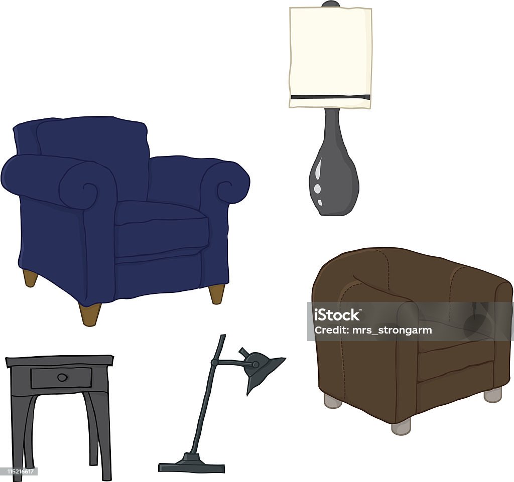 set de muebles - arte vectorial de Asiento libre de derechos