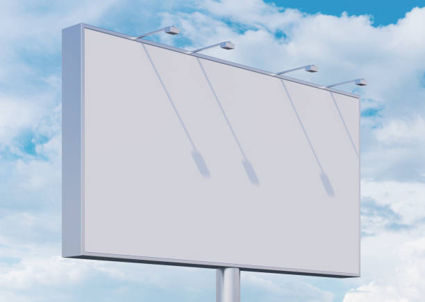 istock Blank billboard against the sky. Mockup. 3D rendering. 1152168145