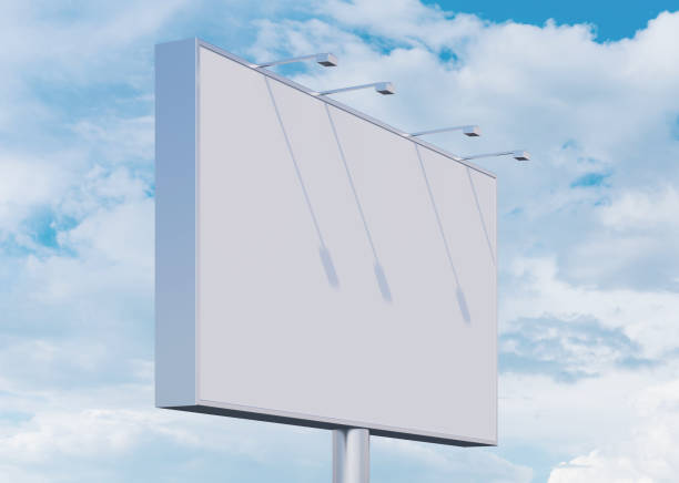 istock Blank billboard against the sky. Mockup. 3D rendering. 1152168157
