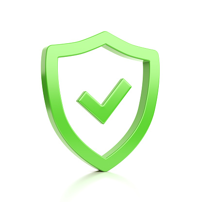 Green Shield Shape With Tick Symbol On White Stock Photo - Download Image Now - Shield, Three Dimensional, Shielding - iStock Green Shield Shape With Tick Symbol On White Stock Photo - Download Image Now - Shield, Three Dimensional, Shielding - iStock