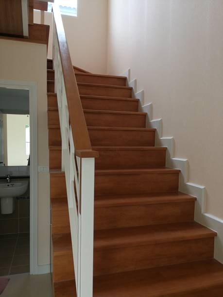 istock Elegant and wooden stairs 1152173357