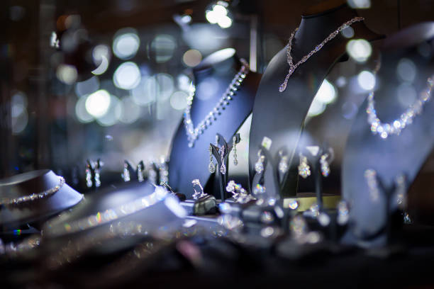 luxury jewelry window display