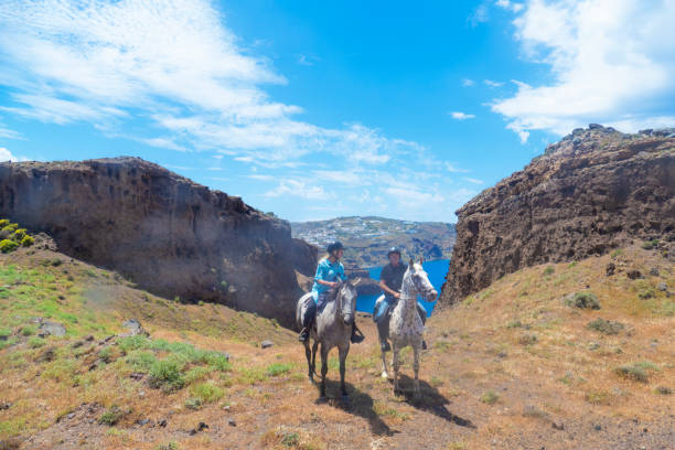 istock Horse riding in Santorini 1152179141