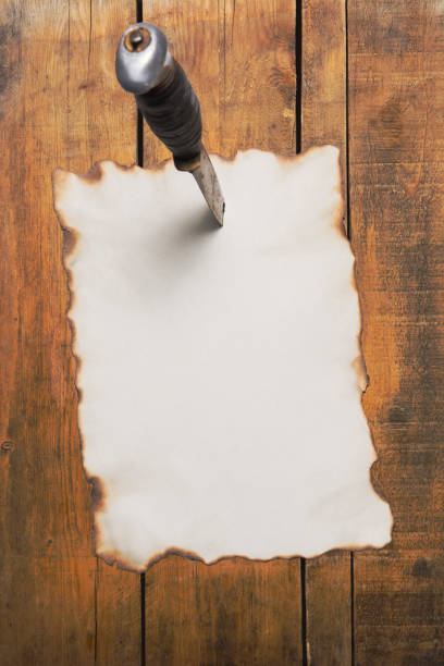 Wanted poster nail on wood board