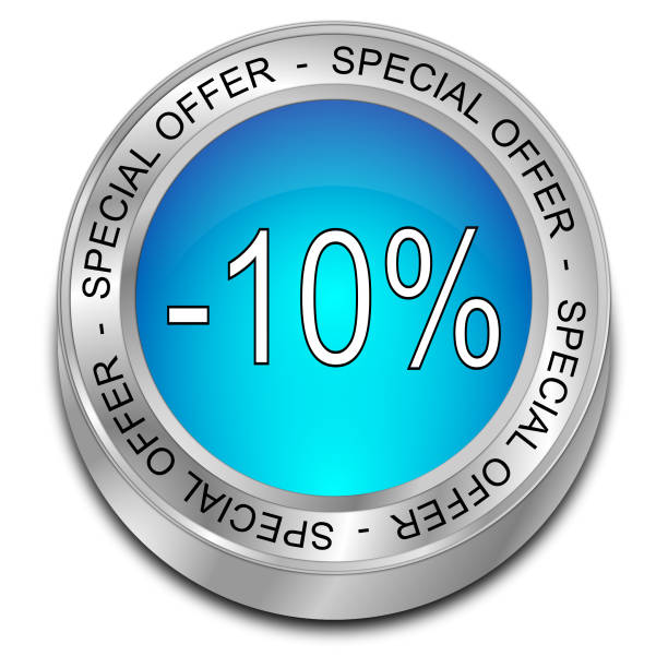 istock Special Offer -10% Discount button - 3D illustration 1152180988