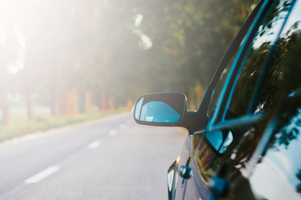 istock car on the road wiht motion blur background. 1152181161