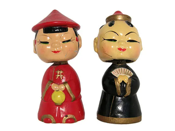 Asian bobble head dolls.