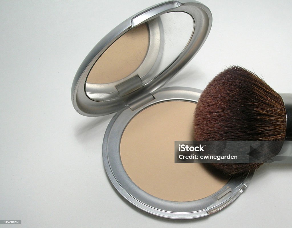 Pressed powder brush - 로열티 프리 0명 스톡 사진