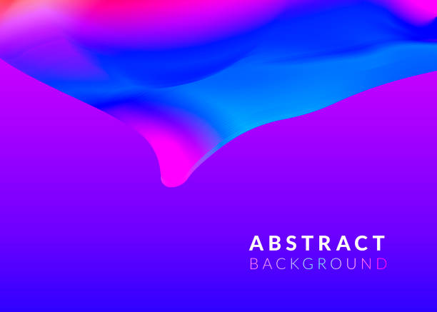 istock Fluid abstract background. Vibrant gradients and blend shapes. Neon color design templates for music, artistic and futuristic banner, poster, placards, identity, web design. Liquid ink background. 1152183240