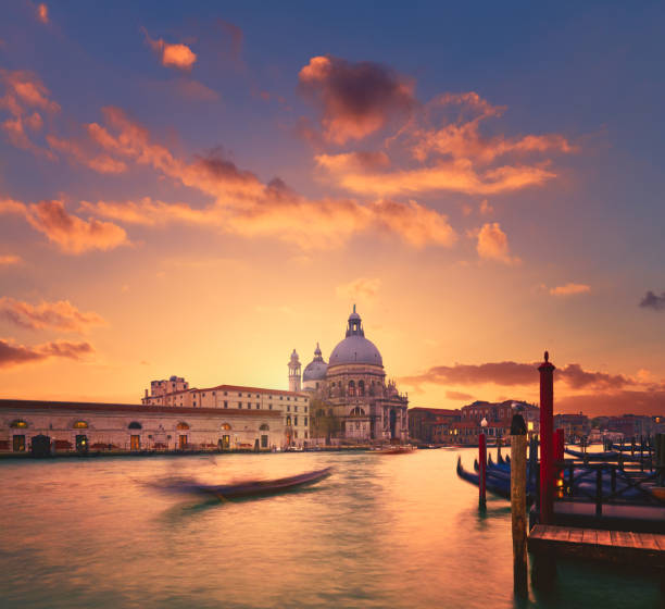 Venice, sunset over Santa Maria della Salute