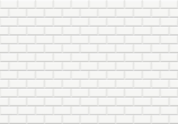 istock White ceramic mosaic tiles background. White metro tiles. 1152189045