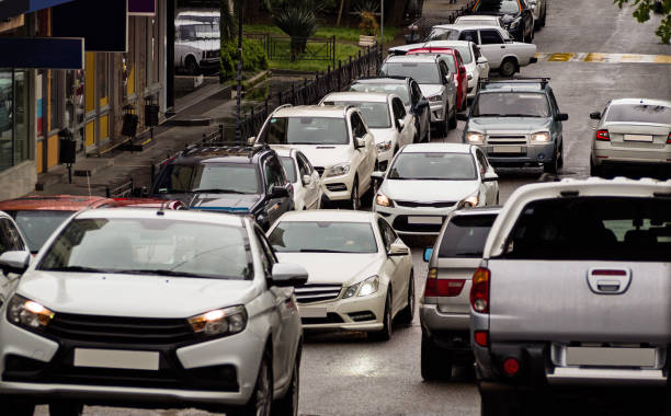 istock Stream of cars at rush hour 1152190074